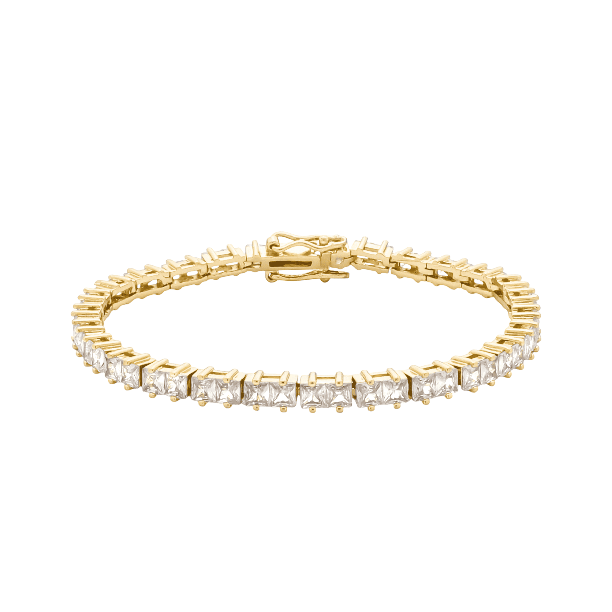 Pulseira Dourada Riviera em Zircônias - Banho de Ouro 24k para revenda | Hub Joias