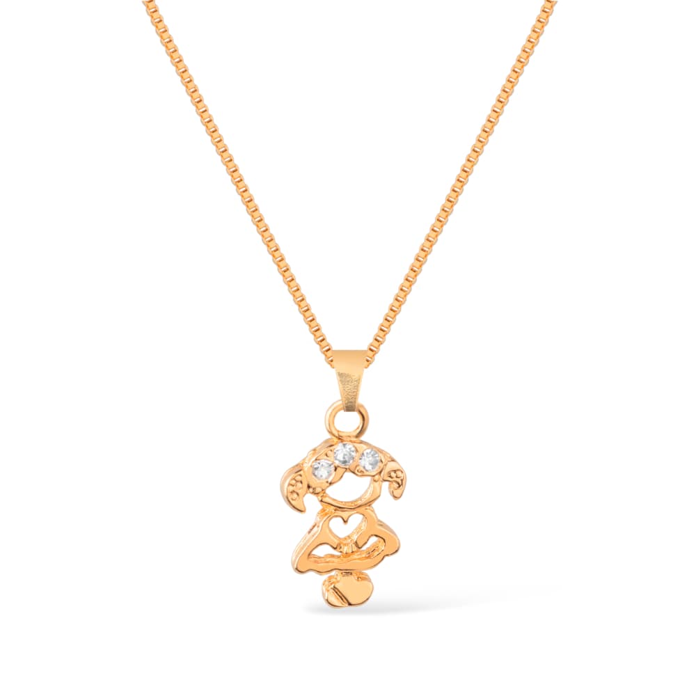 Colar Dourado Filha com Zircônia - Banho de Ouro 24k para revenda | Hub Joias