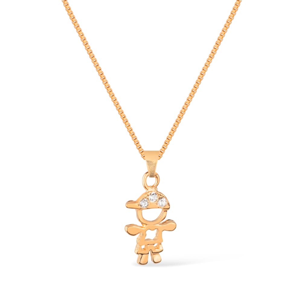 Colar Dourado Filho com Zircônia - Banho de Ouro 24k para revenda | Hub Joias