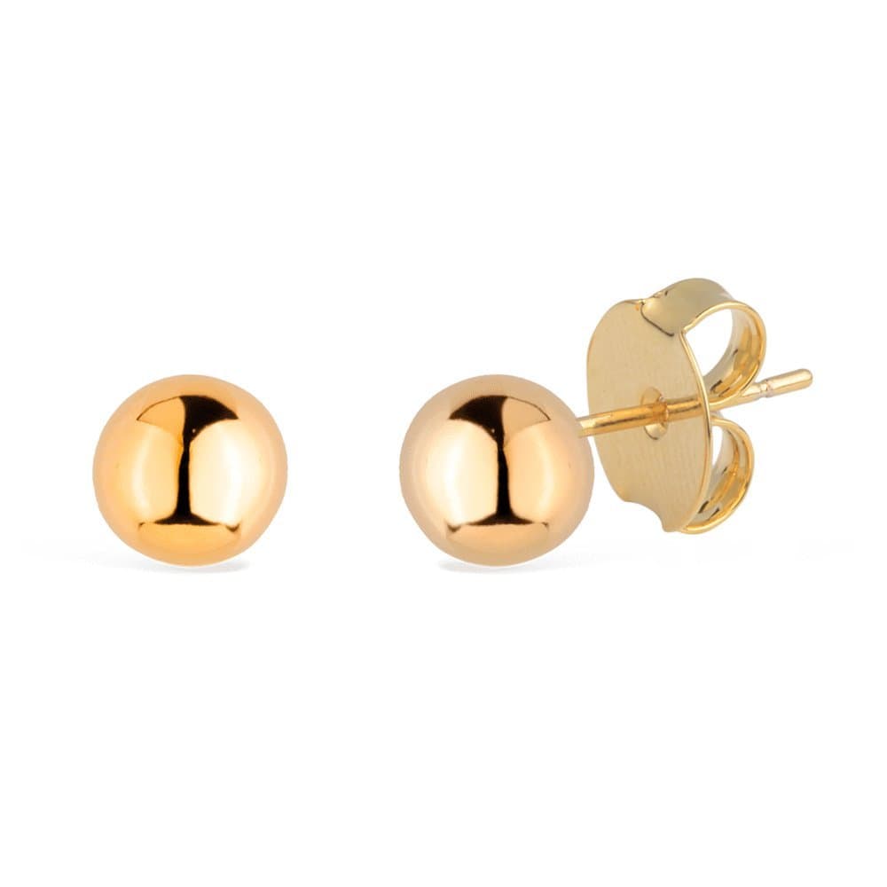 Brinco Dourado de Bolinha - Banho de Ouro 24k para revenda | Hub Joias